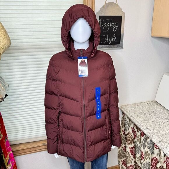 32 Degrees Ladies Burgundy Winter Tech Jacket Size Large - Picture 1 of 10
